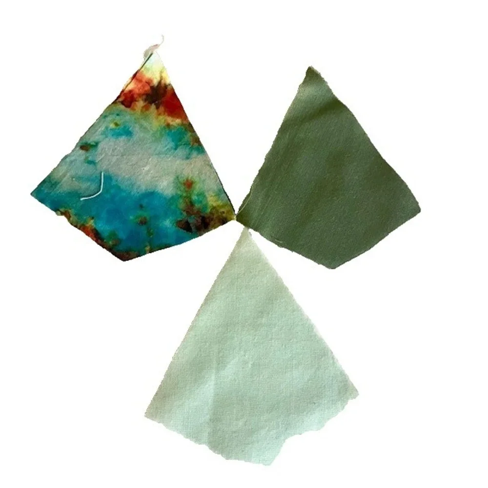 VTG Lot Quilt Fabric Kite Triangle Shaped (4